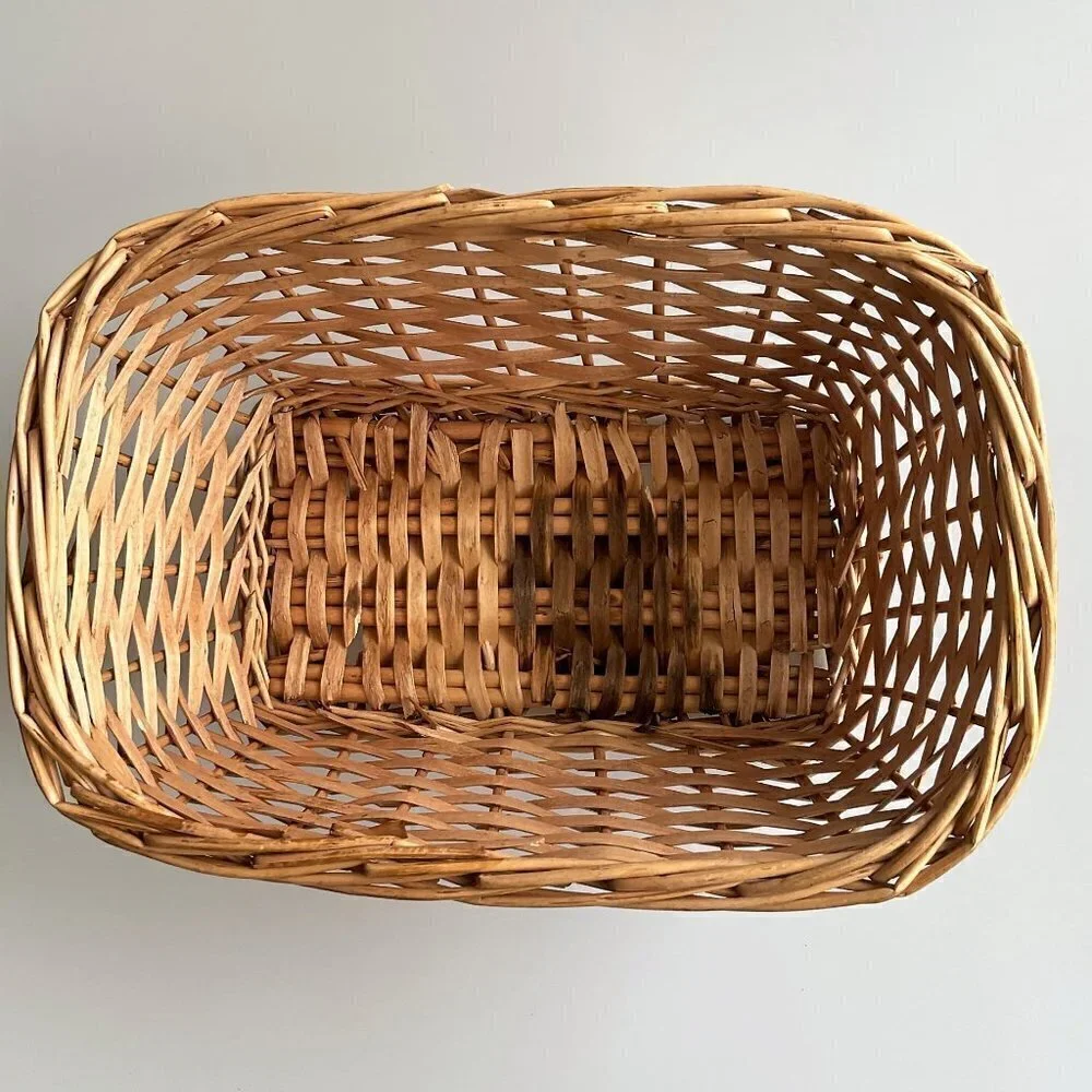WOVEN RECTANGULAR BASKET HOME DECOR CRAFT DIY